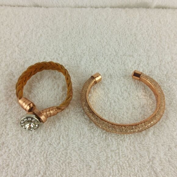 (3/$20) Faux rose gold leather & bangle bracelet - Picture 15 of 15